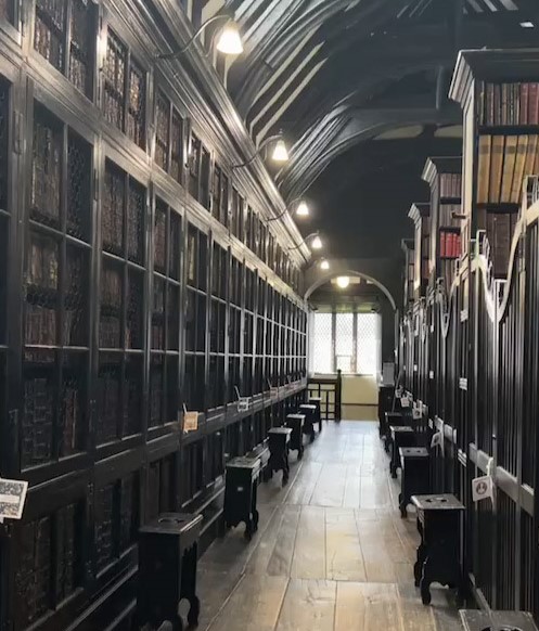 Inside picture of Chetham's Library, were a Liberian is needed, with £53,000 Annual Salary.