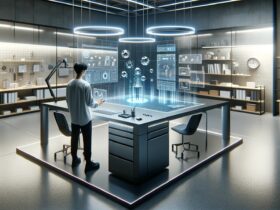 Augmented Reality (AR) offices concept design.