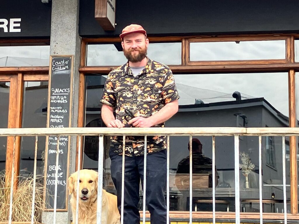 Ex-apprentice of Marco Pierre White, Ben Harrison, opens 'Stax' on Towan Beach, Newquay, combining his passion for food and vinyl music. His creative sandwiches are a hit.