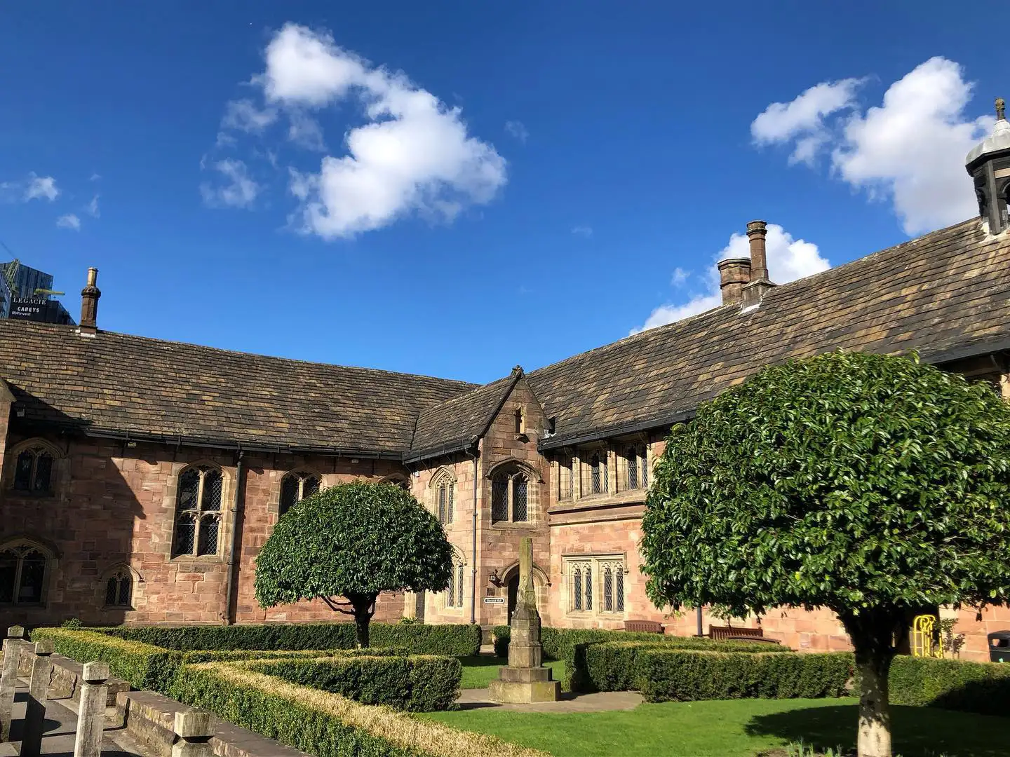 Chetham's Library building from the outside, were a Liberian is needed, with £53,000 Annual Salary.