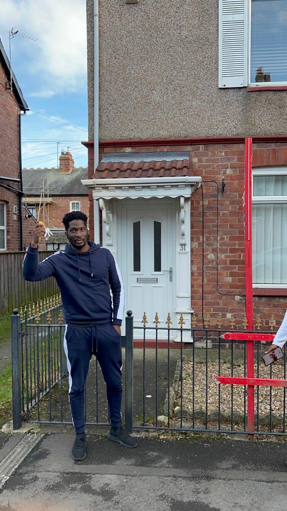 Tj Atkinson the landlord in front of one of his 15 homes which he acquired in just THREE years.