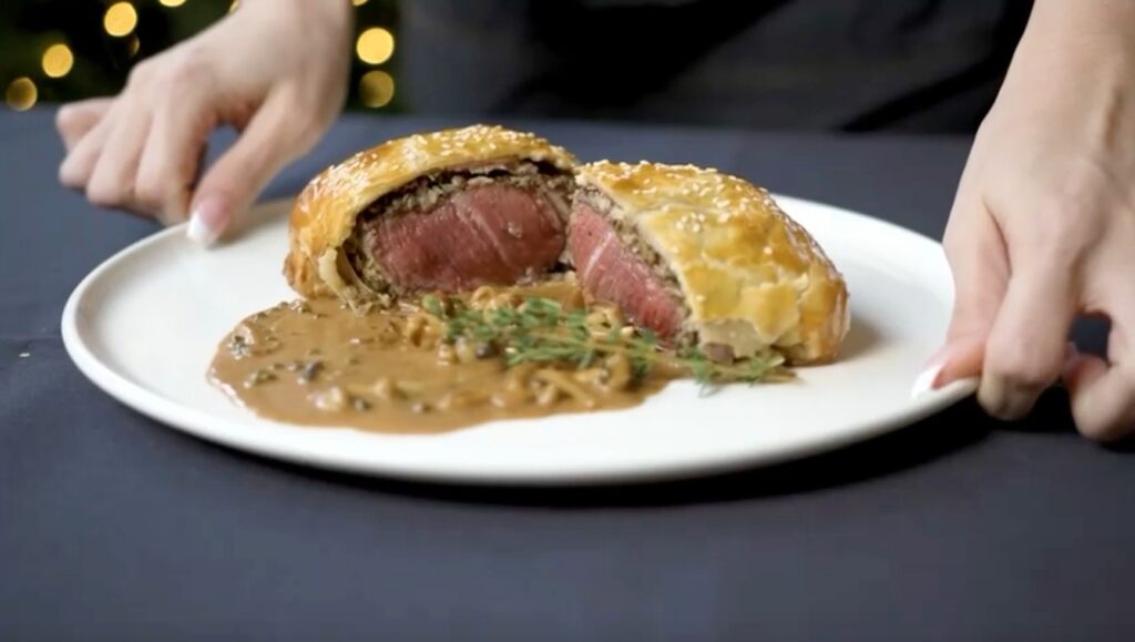 Samantha Gangewere's mouth watering Beef Wellington.