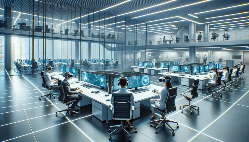 Researchers reveal what offices will look like in 2050, Concept office space design.