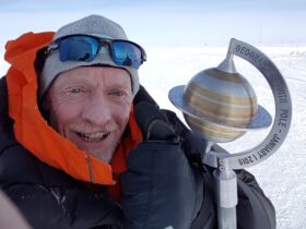 the British explorer who was stuck in Antarctica for a month facing harsh winds in one of the remotest places on the planet.