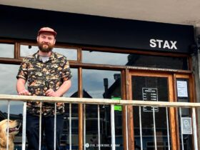 Ex-apprentice of Marco Pierre White, Ben Harrison, opens 'Stax' on Towan Beach, Newquay, combining his passion for food and vinyl music. His creative sandwiches are a hit.