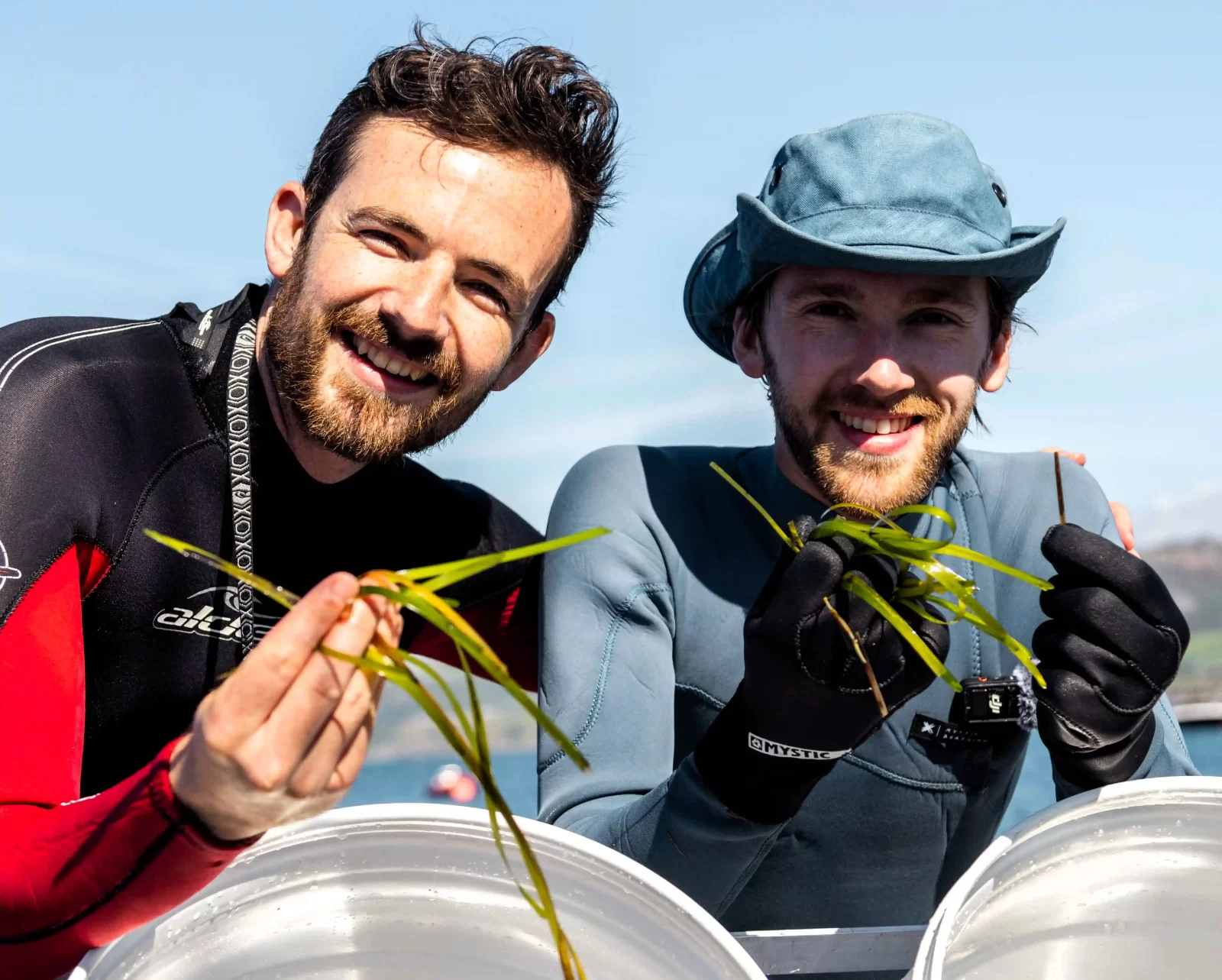 Inventors Sam Rogers and Ed Towler unveil an underwater "lawn mower" to collect seagrass seed pods, helping restore vital marine habitats. Crowdfunding nearly 75% funded.